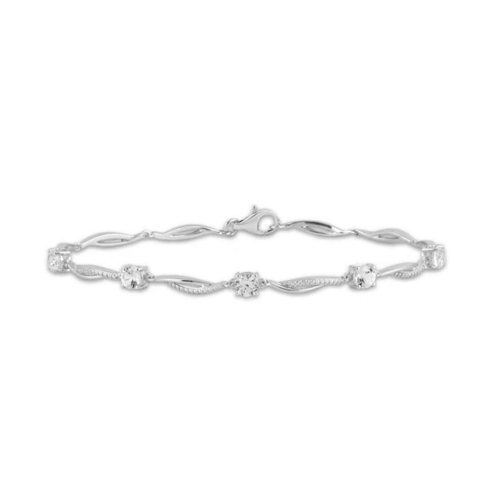 Kay Jewelers Lab-Created white Sapphire Station Twist Bracelet